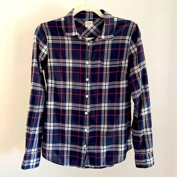JCrew “The Perfect Shirt” cotton plaid button down size Small - Picture 1 of 4